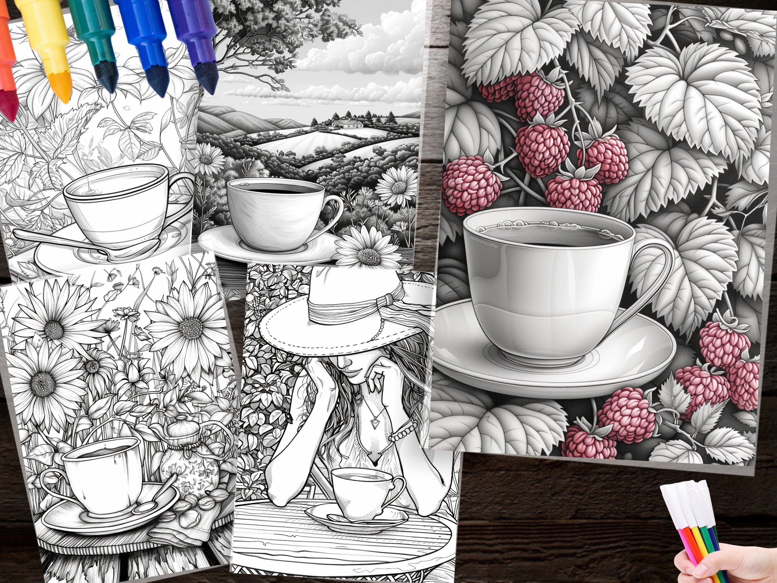 270 Tea in the Garden Coloring Pages Relax and Unwind With Nature