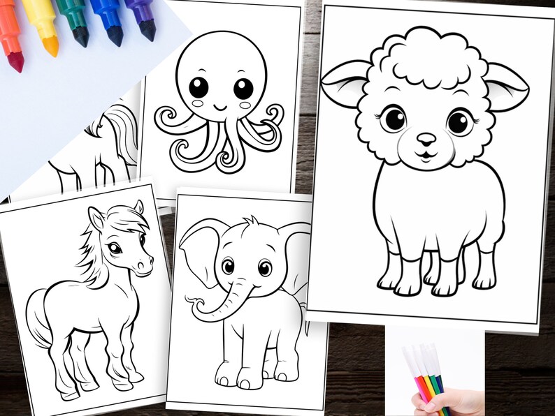 Süße Ausmalbilder Essen & Tiere: Entspannung und Kreativität für Groß und Klein!