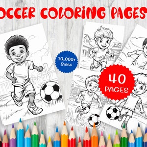 40 Soccer Coloring Pages for Kids - Kids Coloring Pages - INSTANT DOWNLOAD -  Soccer Print - Football Coloring Pages - Soccer Ball Coloring