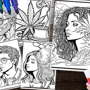 100 Smoking Marijuana Coloring Pages Fun & Relaxing Cannabis-inspired ...
