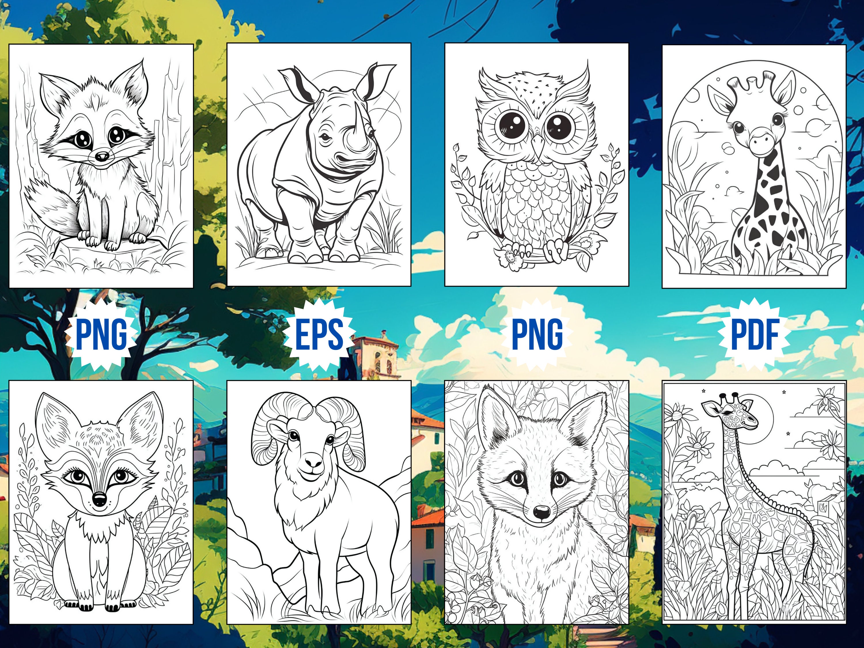 100 Animal Coloring Pages Fun and Educational Printable Sheets for Kids ...
