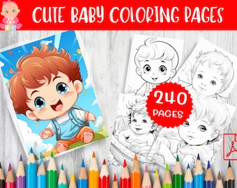 240 Baby Malvorlagen, bezaubernde Designs (PDF-Datei)