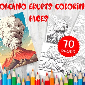 Volcano Erupts Coloring Pages | 70 Fun Educational Sheets (PDF Pattern ...