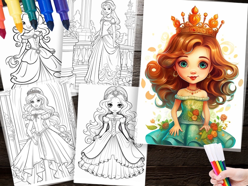 140 Printable Cute Princess Coloring Pages for Kids Girl Coloring Pages ...