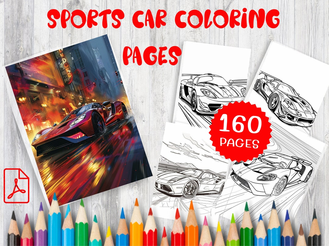 160 Speedy Sports Car Coloring Pages - Printable Art for Car