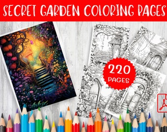 Secret Garden Coloring Pages - 220 Relaxing Floral Designs (Printable PDF)