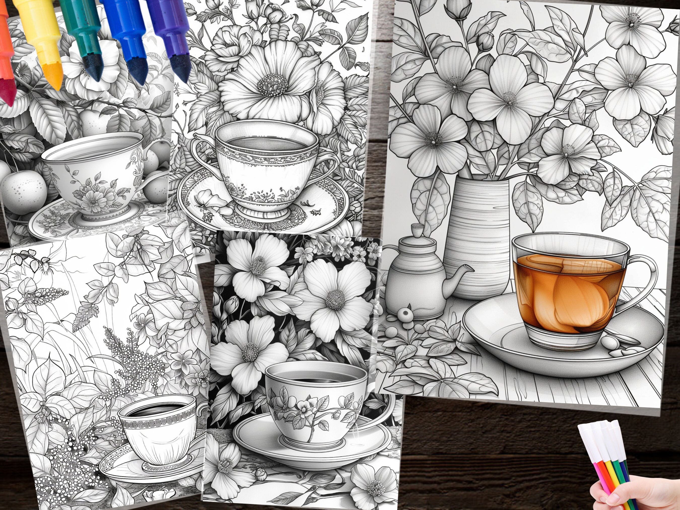 270 Tea in the Garden Coloring Pages Relax and Unwind With Nature