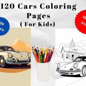 120 Car Coloring Pages - Featuring Sports Cars and Classic Models | Downloadable Coloring Book for Kids and Adults | Enjoy Printable Cars
