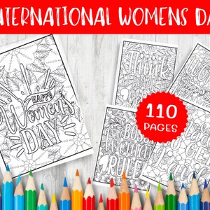 110 International Women&#39;s Day Coloring Pages Empowering Designs Celebrating Women Printable Art for All Ages Feminist Illustrations & Quotes