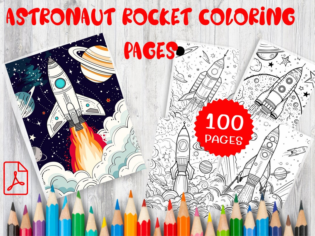 100 Astronaut Rocket Coloring Pages - Fun Space Exploration for Kids