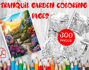 300 Ruhe Garten Malvorlagen | Von der Natur inspirierte Designs (PDF Download)