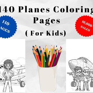 140 Airplane Coloring Pages,Kids Coloring, Aviation, Airplane, Coloring Book, Coloring Pages, Pilot, Flying Airplanes, Sky Coloring