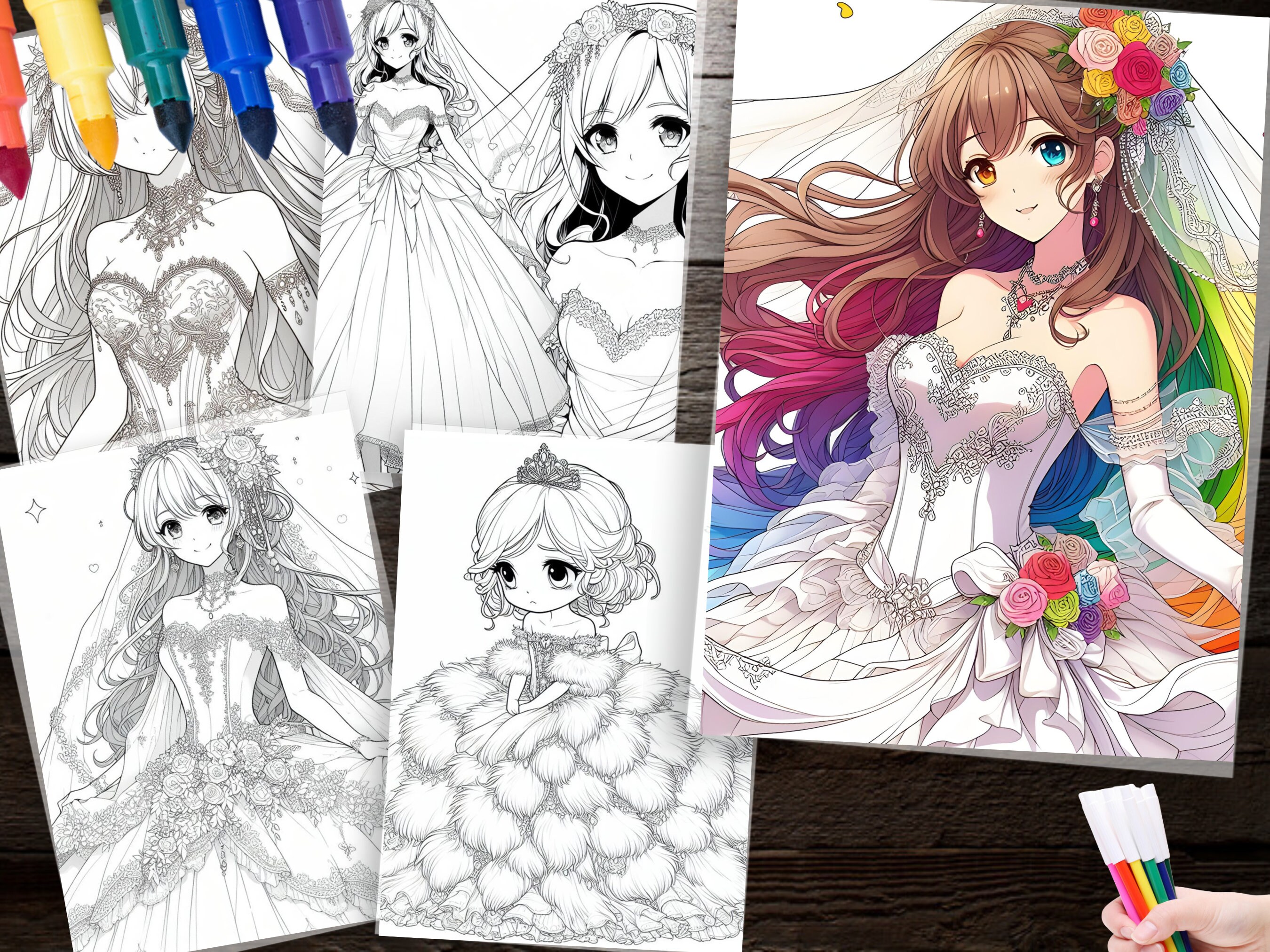40 Anime Wedding Coloring Pages Printable Illustrations Unique Artwork