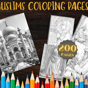 200 Malvorlagen für Muslime, entzückende Designs zur Entspannung, von islamischer Kunst inspirierte Muster, einzigartige islamische Malbuchseiten für alle Altersgruppen