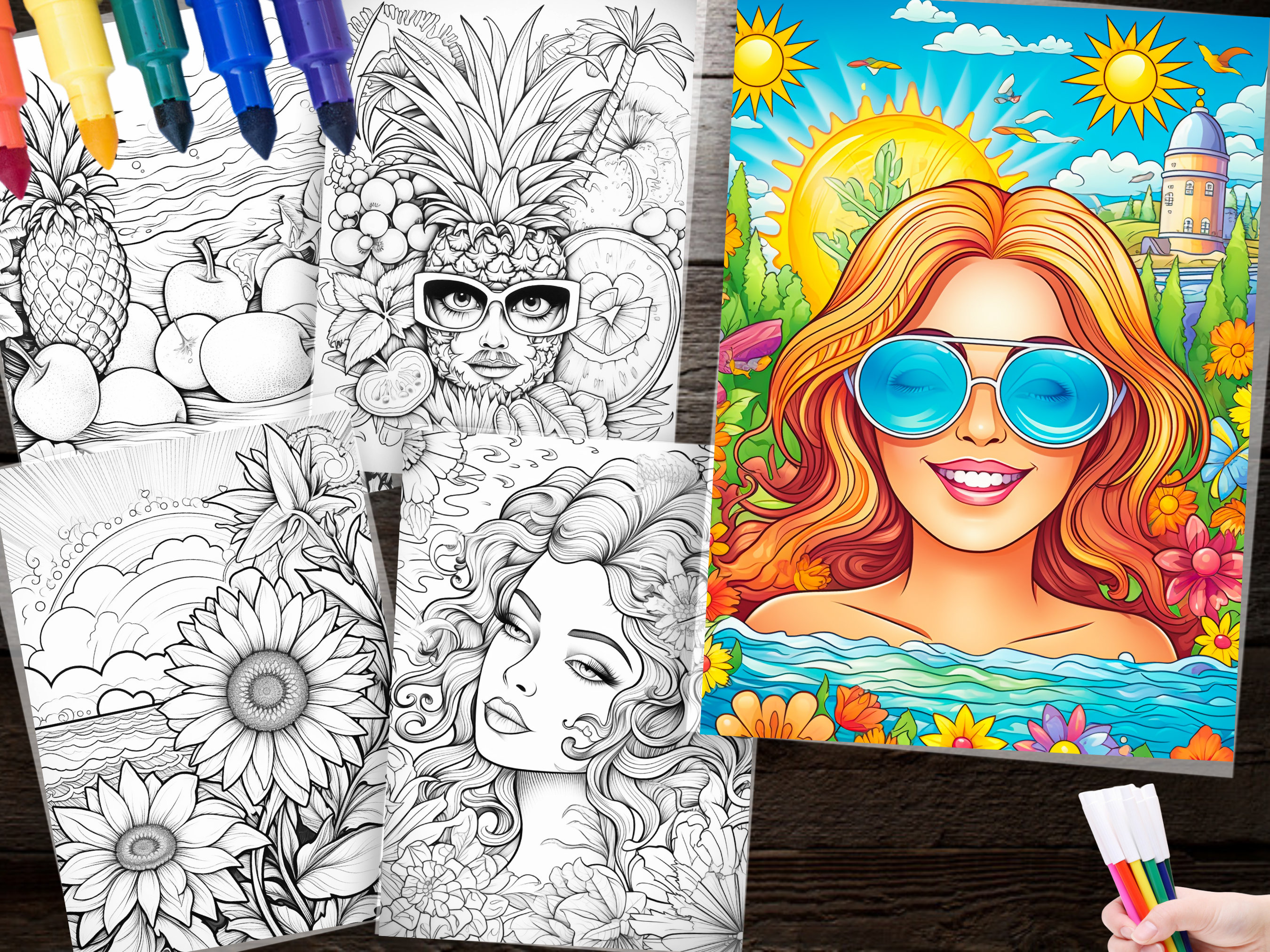 110 Summer Coloring Pages Relaxing Designs for Sunny Days - Printable ...