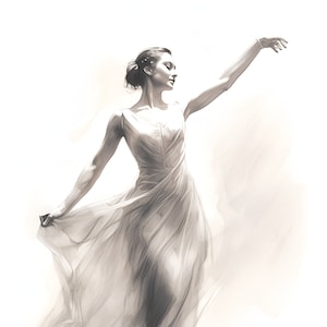 Woman dancing digital image download dance art image ballet dance download
