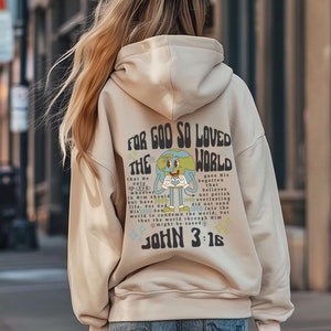 John 3 16 Hoodie Christian Hoodie Pullover Bibel Vers Sweatshirt Jesus Sweatshirt Glaube Hoodie Unisex Christian Bekleidung Christliche Geschenke