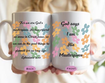 Tazza da caffè con versetto della Bibbia Tazza da caffè cristiana Tazza da caffè con fede Tazza da caffè con scrittura Tazza da tè religiosa Tazze da caffè con Gesù Regalo cristiano per lei