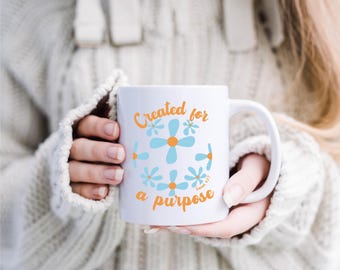 Tazza da caffè cristiana: versetto biblico floreale boho, regalo religioso