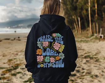 Praise The Lord Hoodie: Boho Christian Bible Verse Sweatshirt