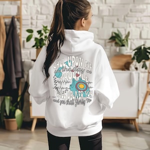 Retro Christian Hoodie Bible Verse Oversized Hoodie Faith Based Hoodie Sweatshirt Scripture Pullover Hoodie Christian Apparel Christian Gift