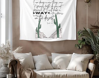 Christian Wall Art Tapestry Bible Verse Indoor Wall Tapestries Faith Hanging Tapestry Religious Home Decor Scripture Wall Art Christian Gift