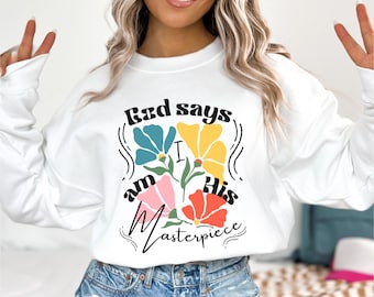 Boho Christian Sweatshirt Bible Verse Sweatshirt Christian Pullover Women Scripture Sweatshirt Faith Based Sweatshirt Christian Clothing