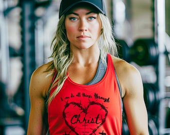 I Can Do All Things Tank Jesus Gym Shirt Christian Workout Tank Christian Gym Shirt Religious Gym Tank Top Christian Fitness Shirt For Women