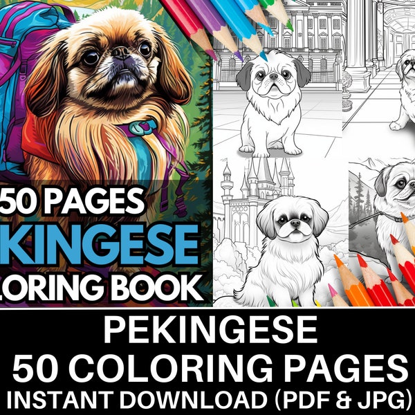 Pekingese Coloring - Etsy
