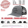Custom Embroidery Richardson 112 Trucker Hat: Personalized Snapback