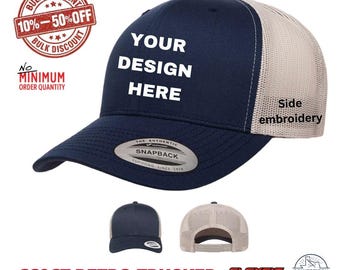 Custom Embroidered Retro Trucker Hat: YP Classics Snapback