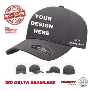 Custom Embroidery Flexfit Delta Hat: Personalized Logo or Text