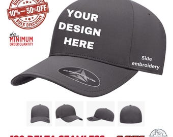 Custom Embroidery Flexfit Delta Hat: Personalized Logo or Text