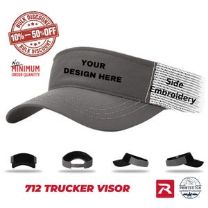 Custom Embroidered Richardson 712 Trucker Visor: Personalized Text/Logo