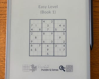 Easy Sudoku Puzzle Book for Adults: Large Print Brain Games (Printable PDF)