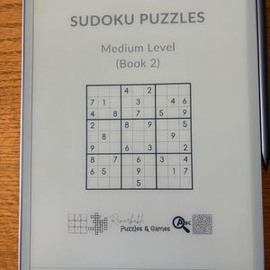 Medium Sudoku Puzzle Book for Adults: 50 Intermediate Brain Games (Printable PDF)