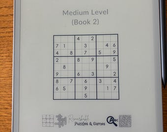 Medium Sudoku Puzzle Book for Adults: 50 Intermediate Brain Games (Printable PDF)