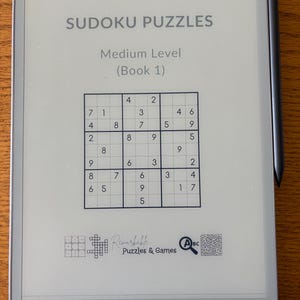 Medium Sudoku Puzzle Book for Adults (Book 1) | Challenging Logic Puzzles with Answers | Digital Tablet & Printable