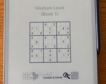 Medium Sudoku Puzzle Book for Adults (Book 1) | Challenging Logic Puzzles with Answers | Digital Tablet & Printable