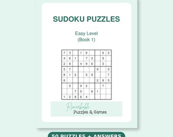 Sudoku Mega Bundle, 600 Printable Puzzles in 12 Books, Easy Medium and Hard with Solutions, Print and Tablet PDF Instant Download