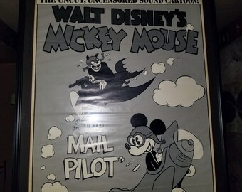 Disney Vintage Collectible Framed and Numbered Mickey Mouse Mail