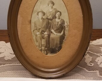 Framed Antique Photograph Postcard