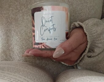 Quiet Comforts Scented Candle, Tonka and Almond, 100% Soy Wax