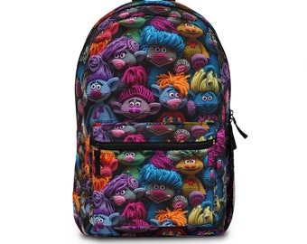 Crochet Trolls Polyester Backpack, Toddler Book Bag