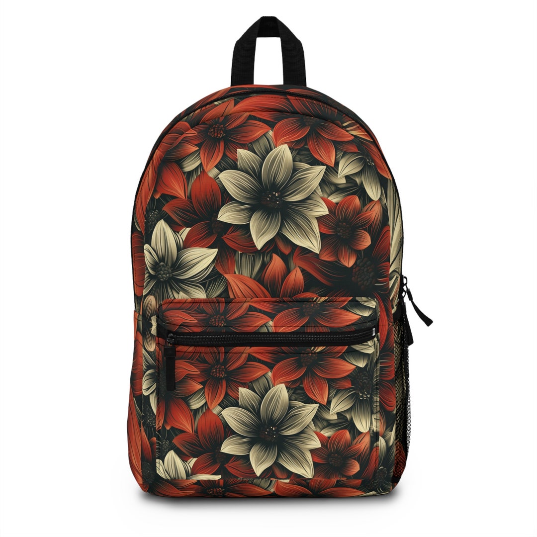 Floral Embroidered Convertible Backpack – Laptop Bag, Boho  display picture 3