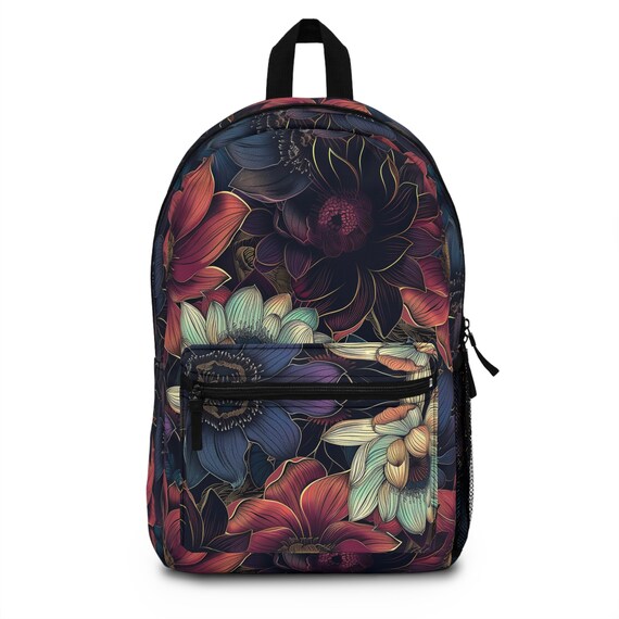 Wildflower Meadow Backpack – Vibrant Floral Print - Etsy