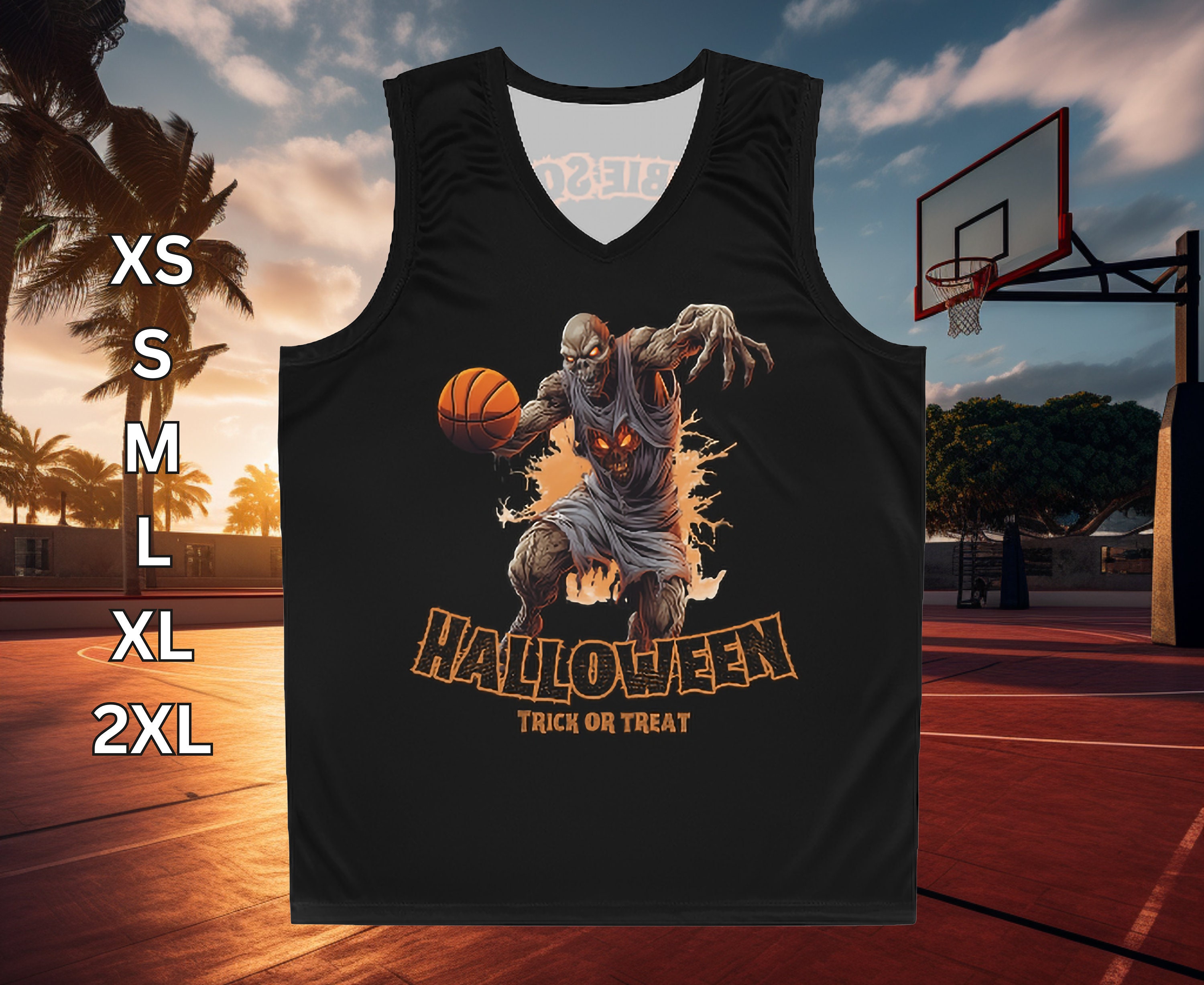 Custom Basketball Jerseys Horror Pattern Basketball Jersey Scary Movie Basketball  Jersey Halloween Party 