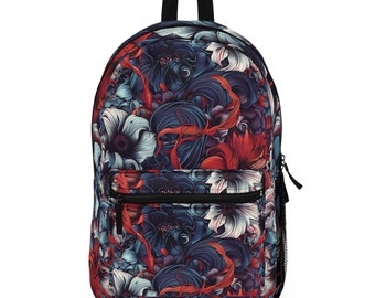 Watercolor Floral (AOP) - Medium Backpack, Rucksack for Women, Laptop Bag for Man, Canvas Laptop Bag, Boys Backpack