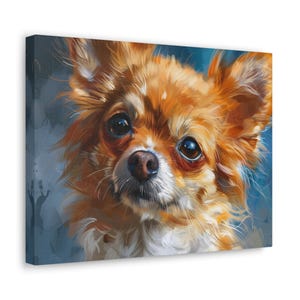 Chihuahua Canvas Print, Dog Portrait Wall Art