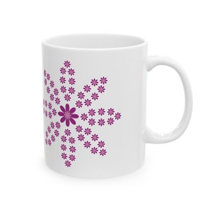 Pink Flower Keramik Becher 11oz